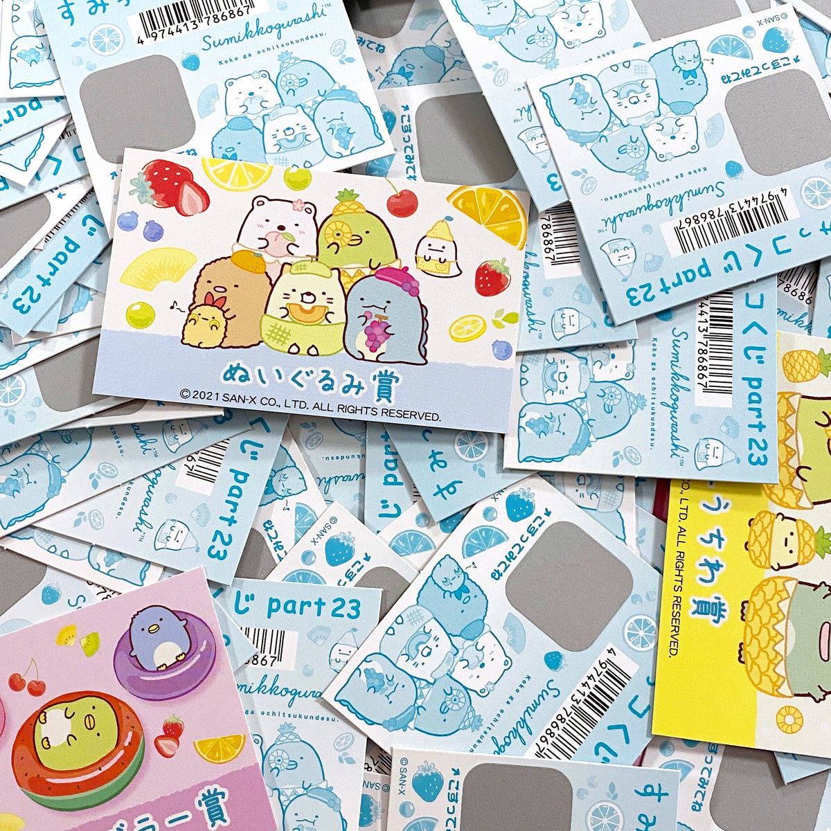 Japan San-X Sticker Sheet - Rilakkuma / Usausababy Blue